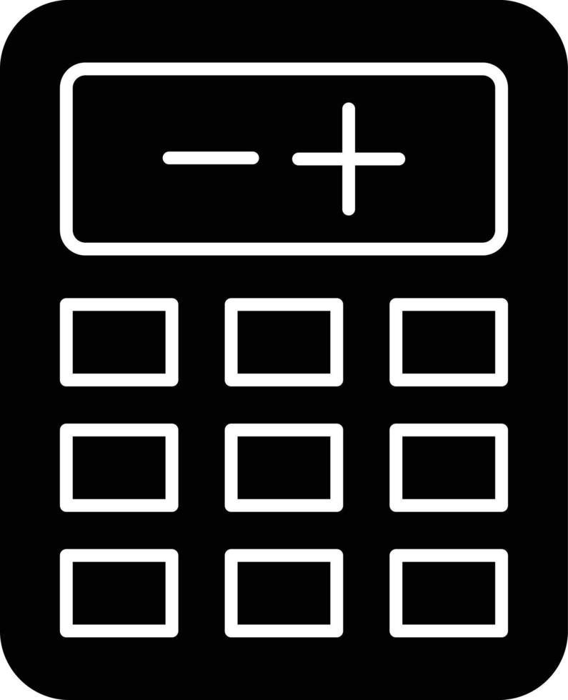 Calculator Glyph Icon vector