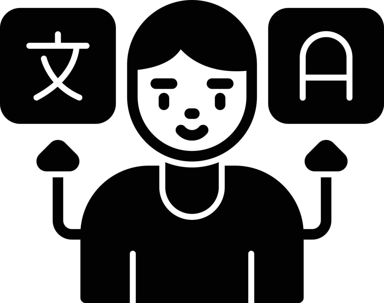 Translator Glyph Icon vector