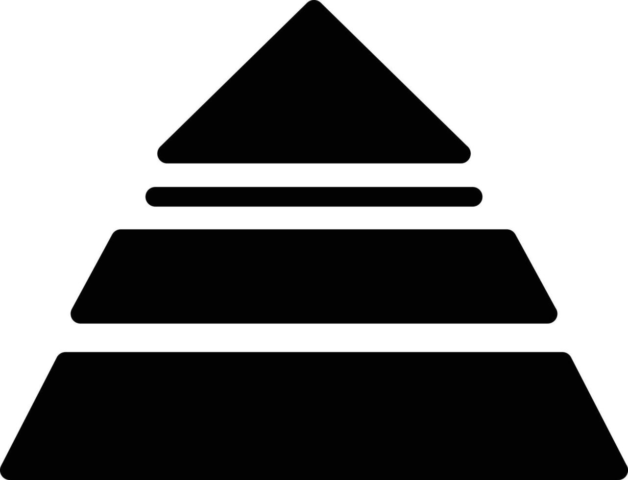 Pyramid Glyph Icon vector