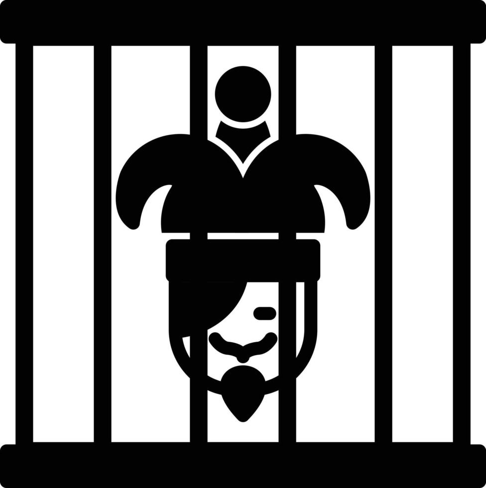 Jail Glyph Icon vector