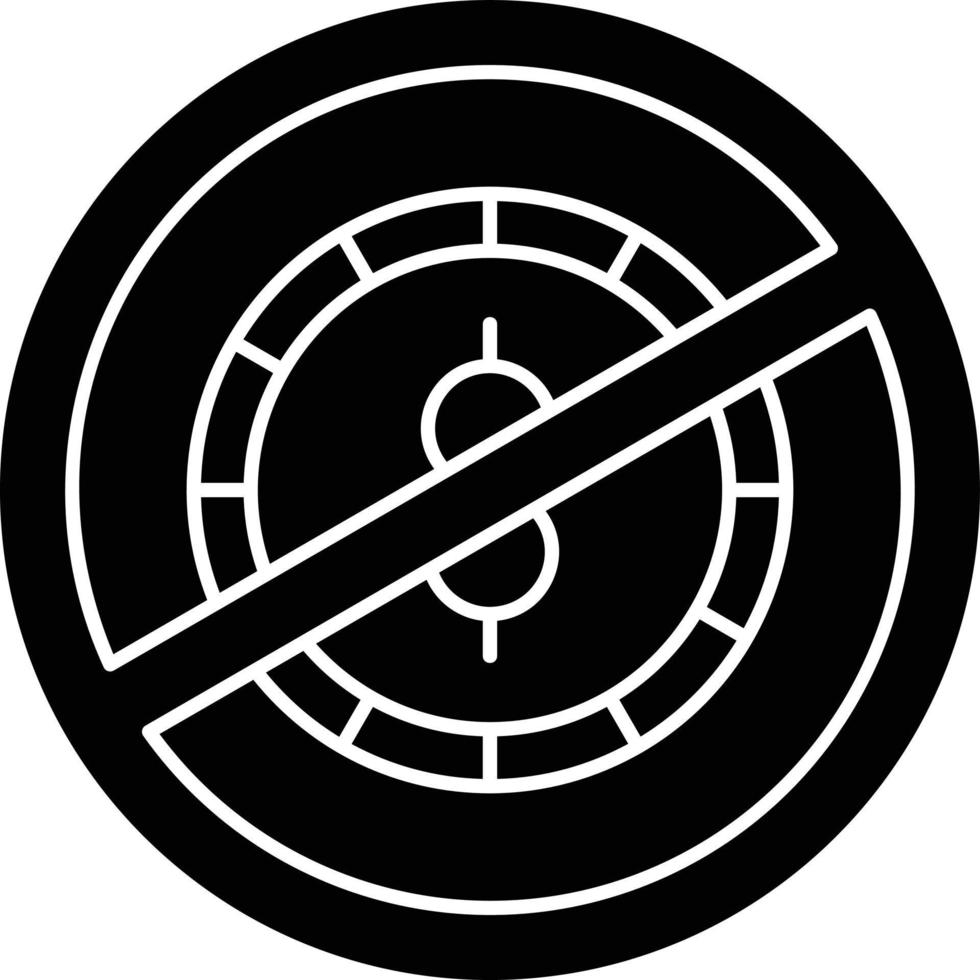 No Money Glyph Icon vector