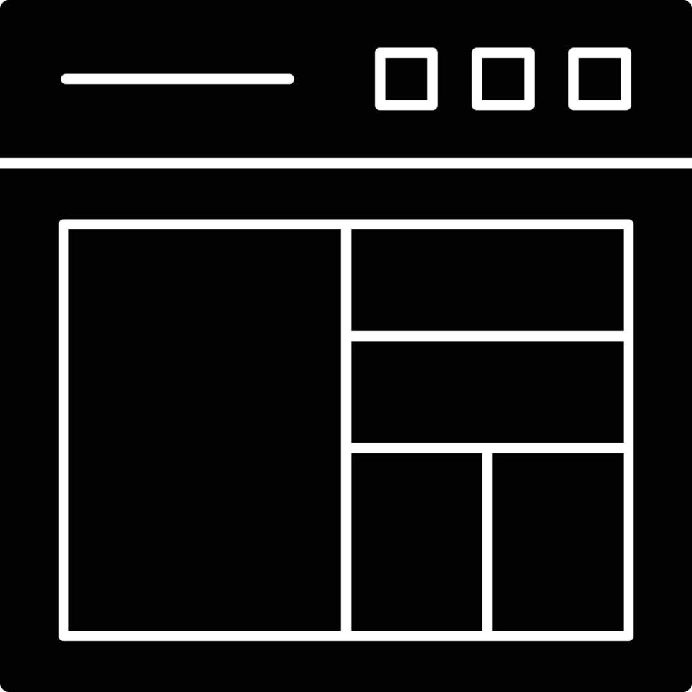 Layout Glyph Icon vector