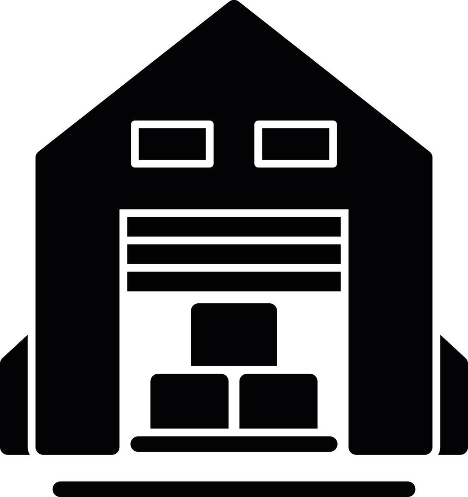 Warehouse Glyph Icon vector