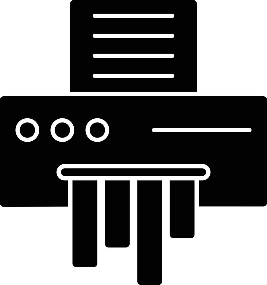 Paper Shredder Glyph Icon vector