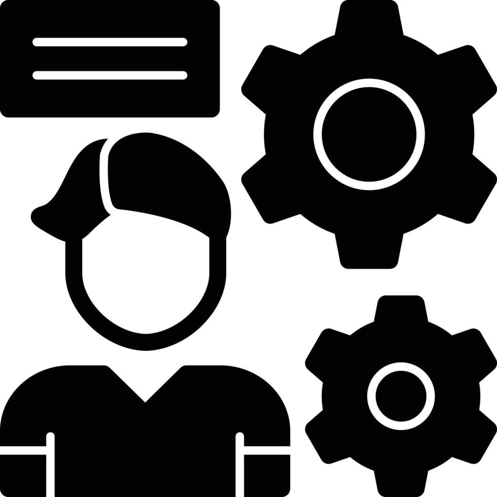 Settings Glyph Icon vector