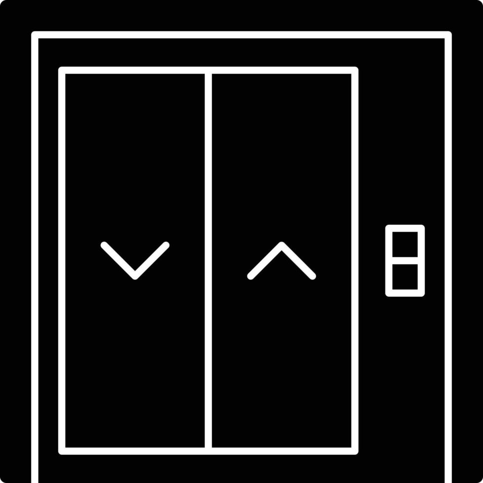 Elevator Glyph Icon vector