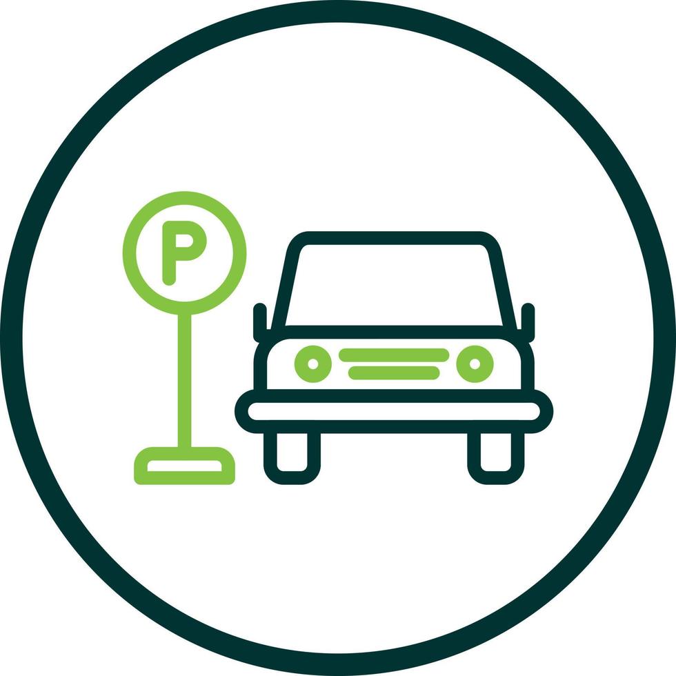Car Parking Vector Icon Design