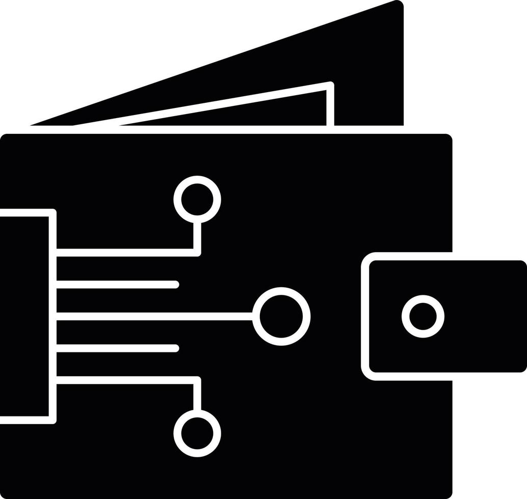 Digital Wallet Glyph Icon vector