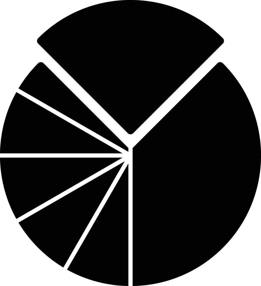 Pie Chart Glyph Icon vector