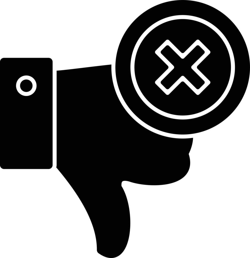 Failure Glyph Icon vector