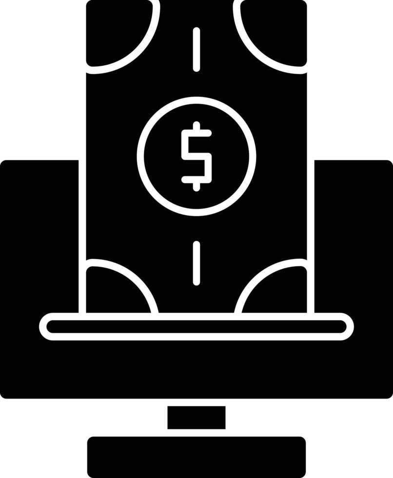 Online Payment Glyph Icon vector