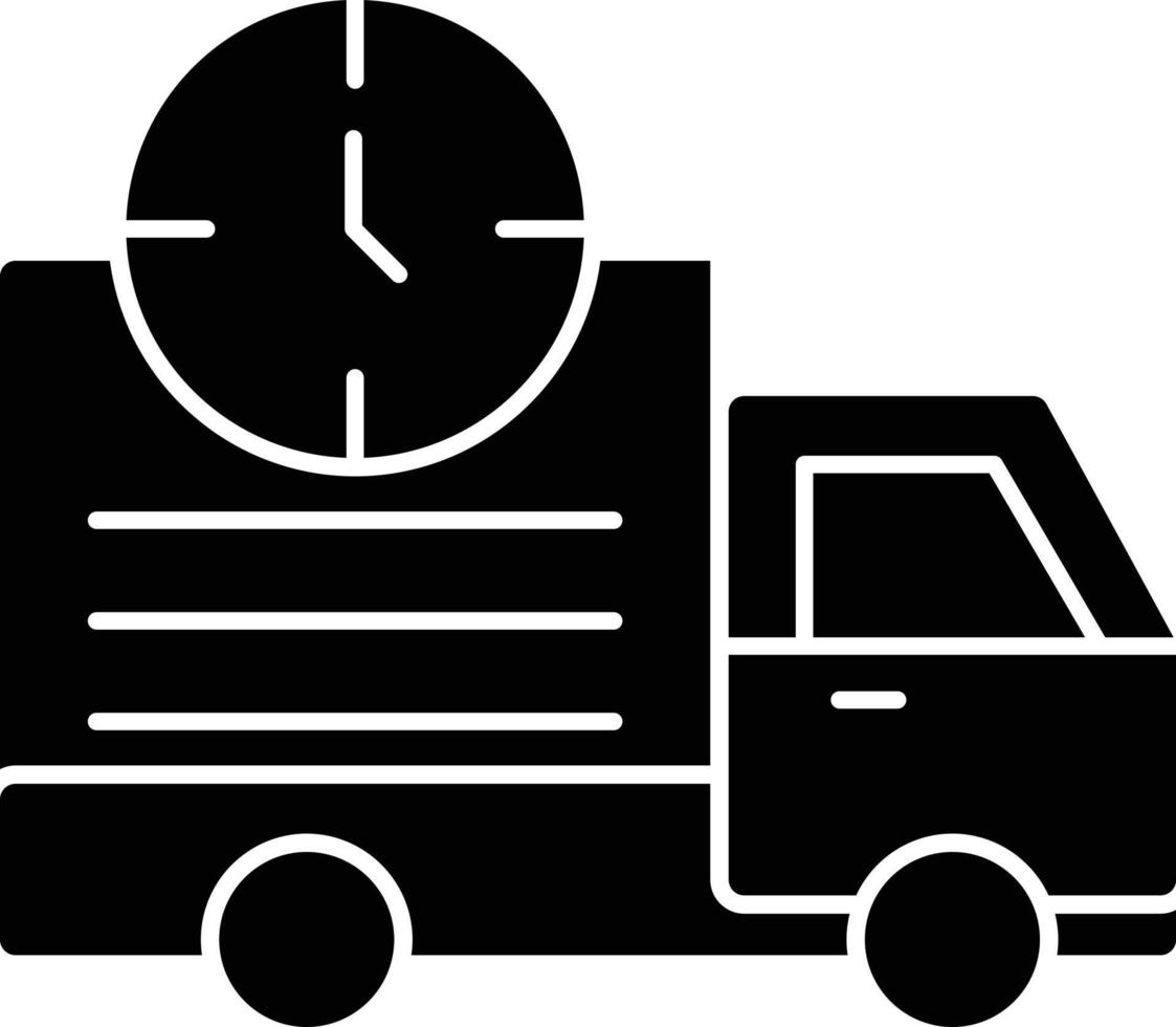 Delivery Time Glyph Icon vector