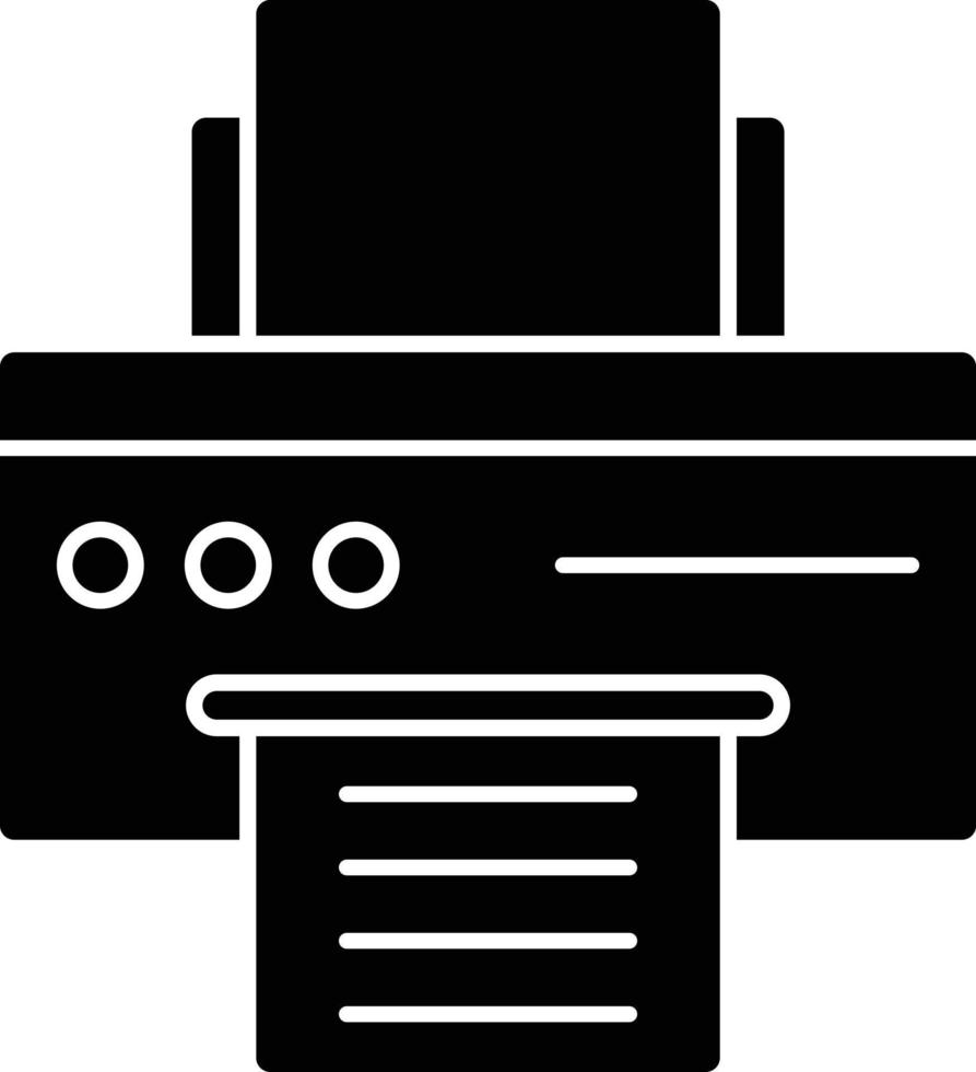 Printer Glyph Icon vector