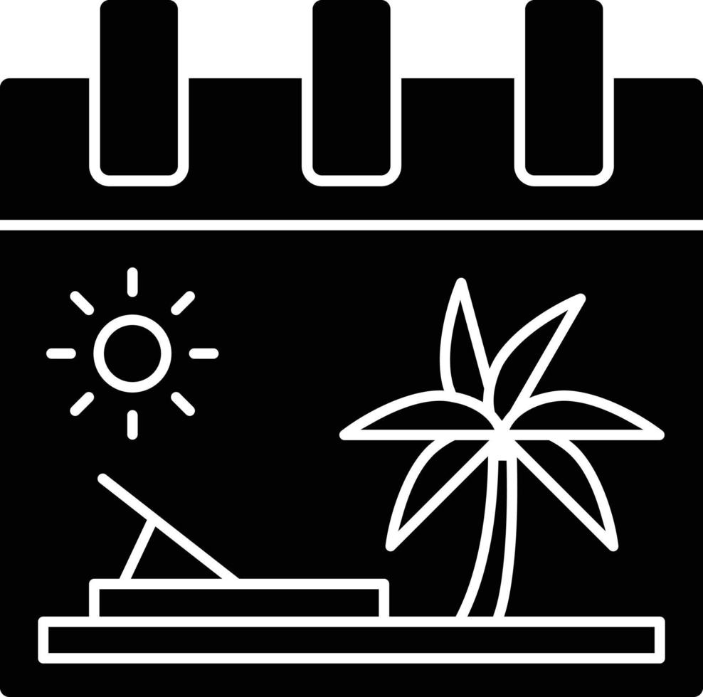 icono de glifo de vacaciones vector