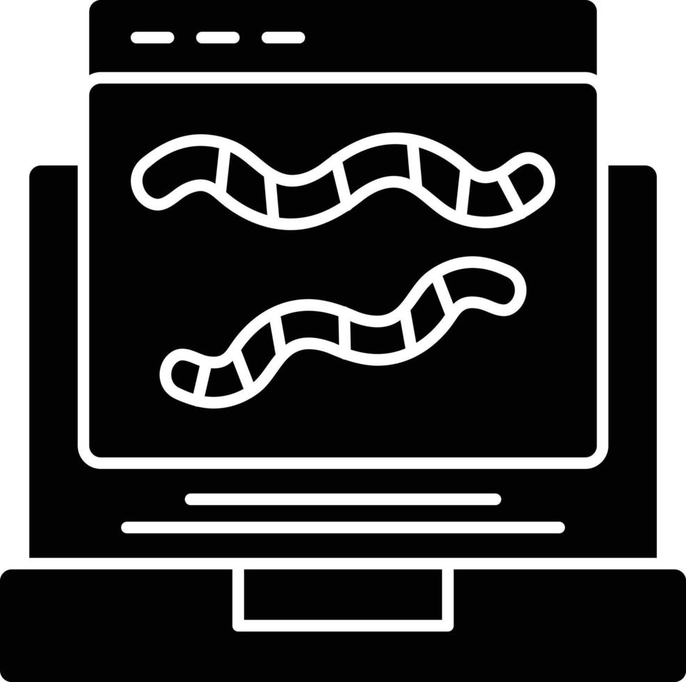 Worm Glyph Icon vector