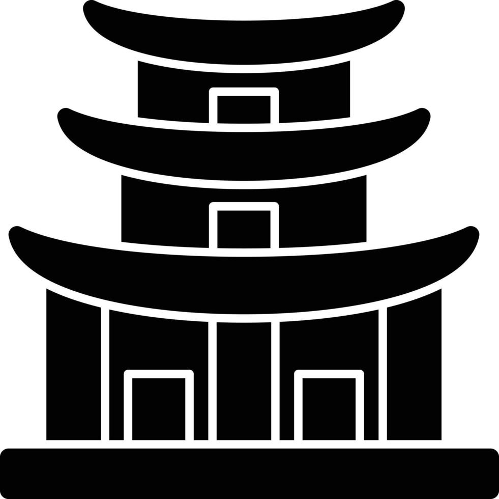 Temple Glyph Icon vector