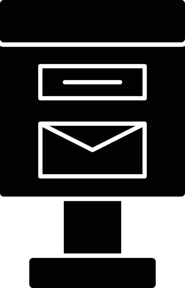 Postbox Glyph Icon vector