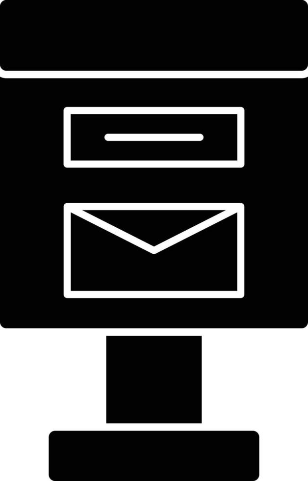 Postbox Glyph Icon vector