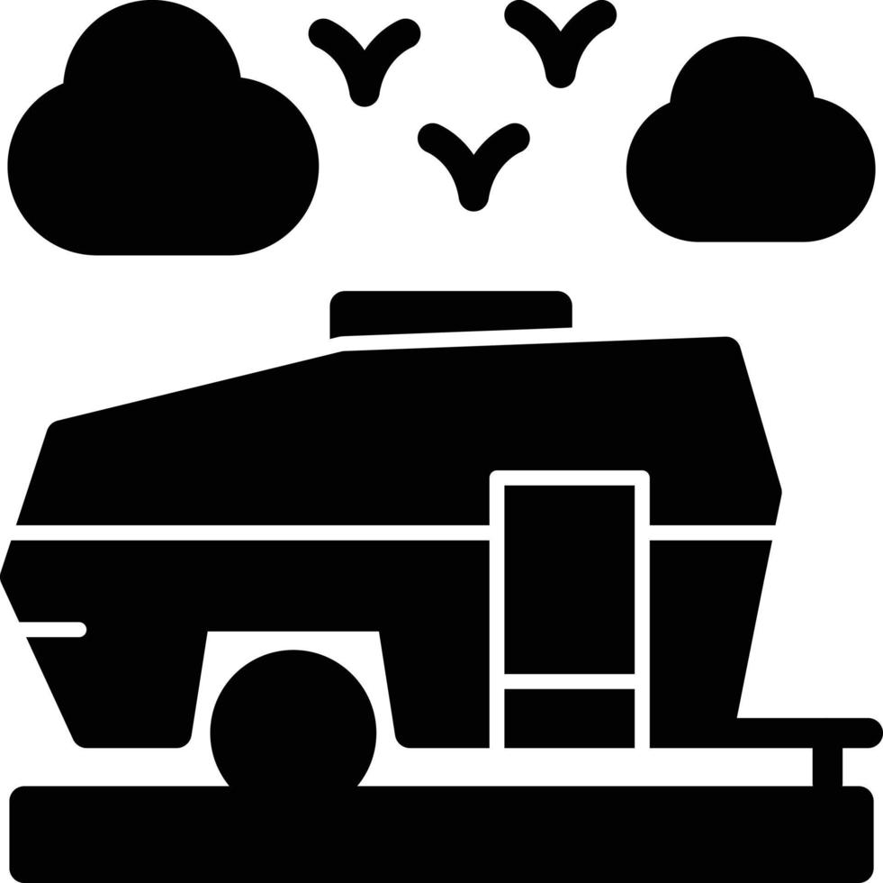 Caravan Glyph Icon vector