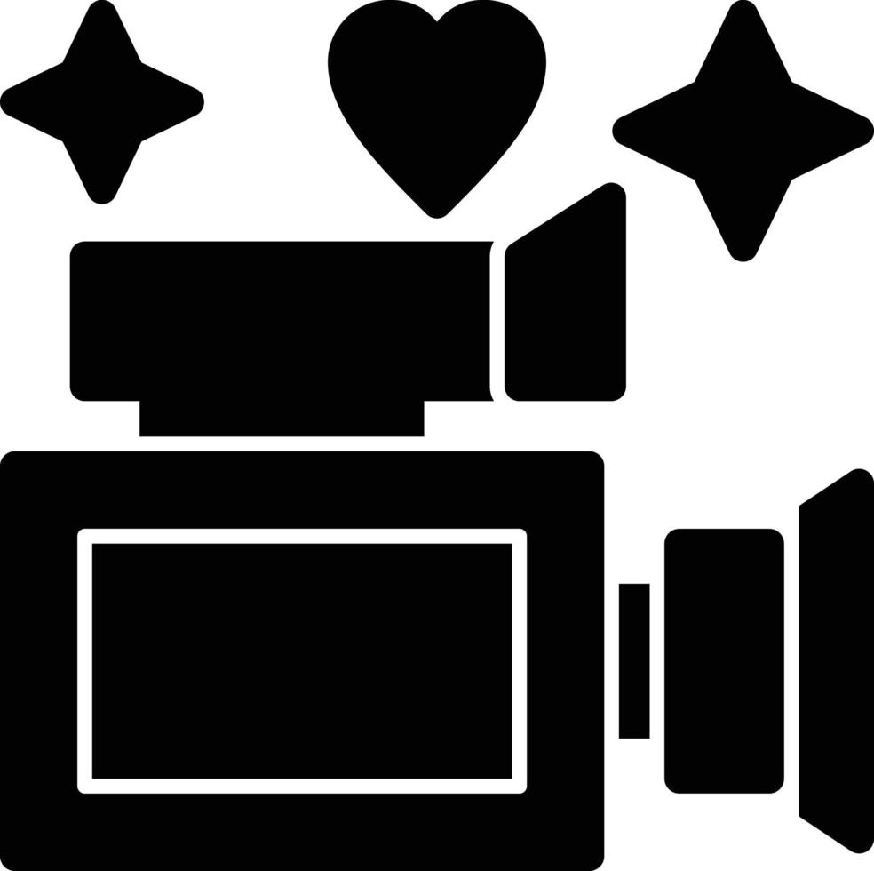 Video Camera Glyph Icon vector