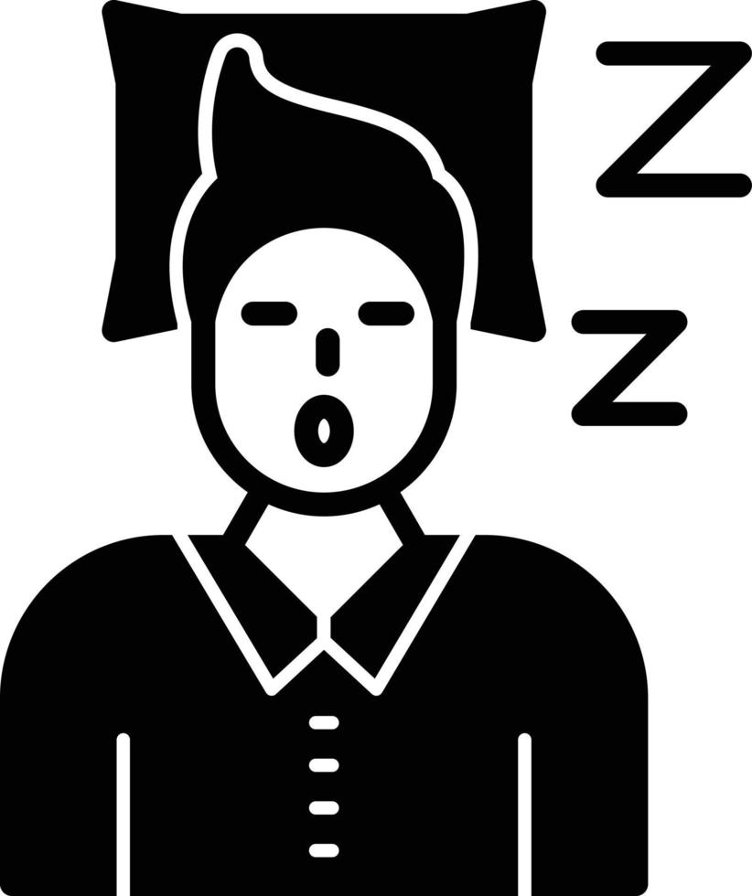Tired Glyph Icon vector