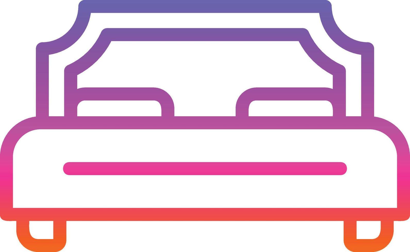 Double Bed Vector Icon Design