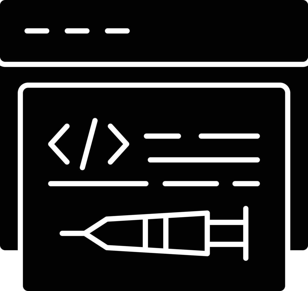 Code Injection Glyph Icon 14757788 Vector Art at Vecteezy