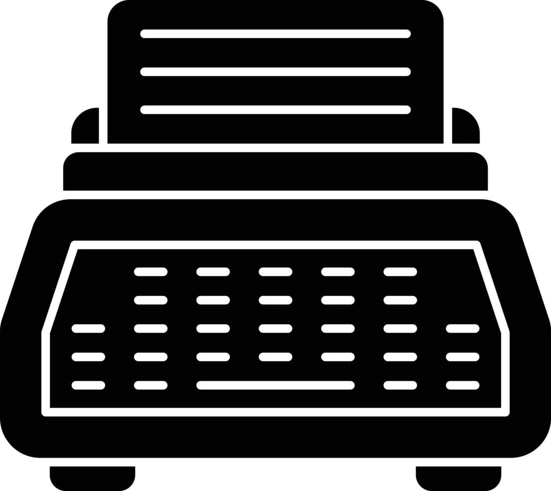 Typing Glyph Icon vector