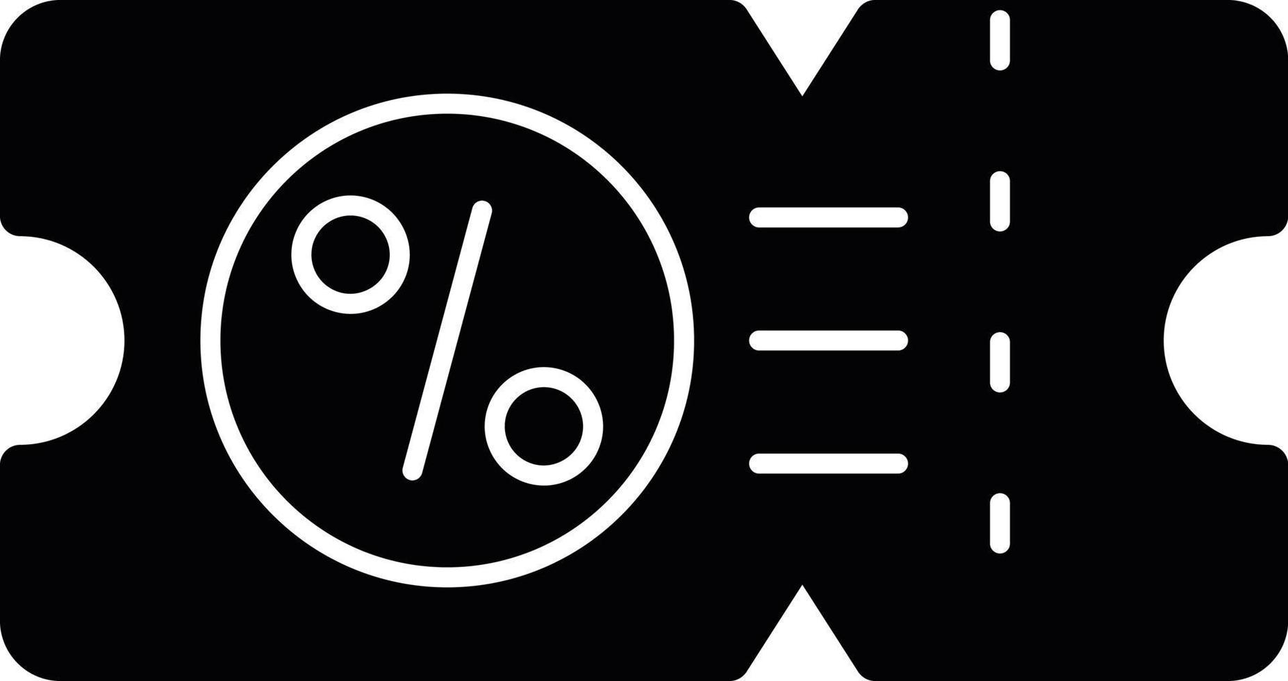 Coupon Glyph Icon vector