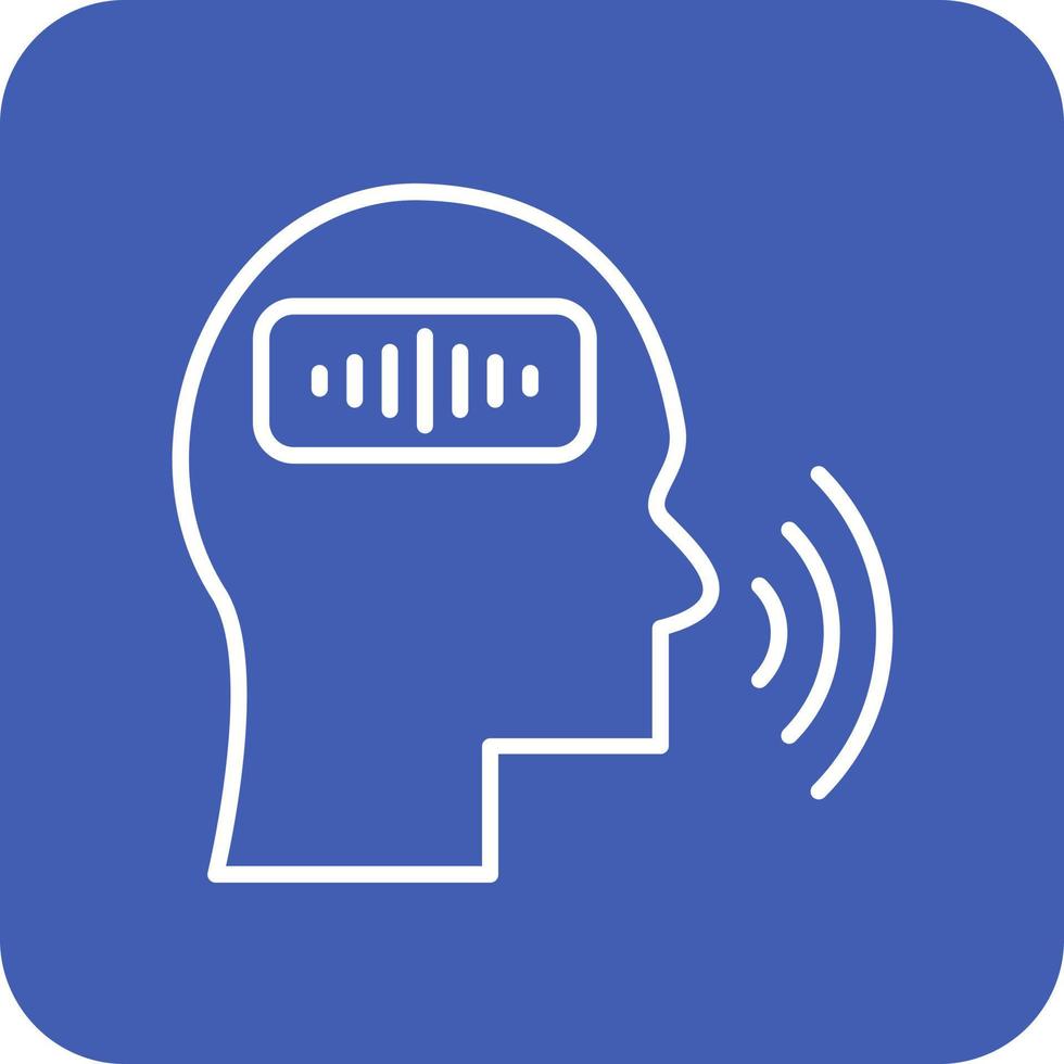 Voice Control Line Round Corner Background Icons vector