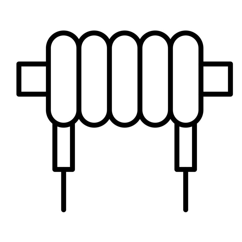 icono de línea de inductor vector