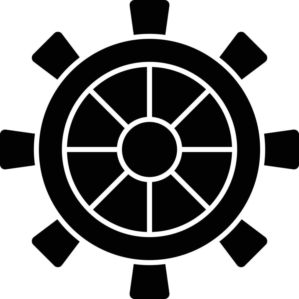 Rudder Glyph Icon vector