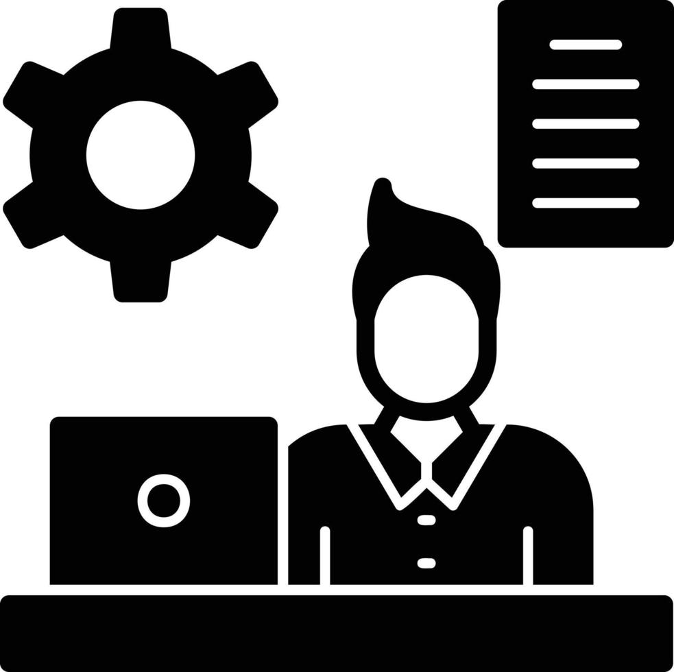 Multitasking Glyph Icon vector