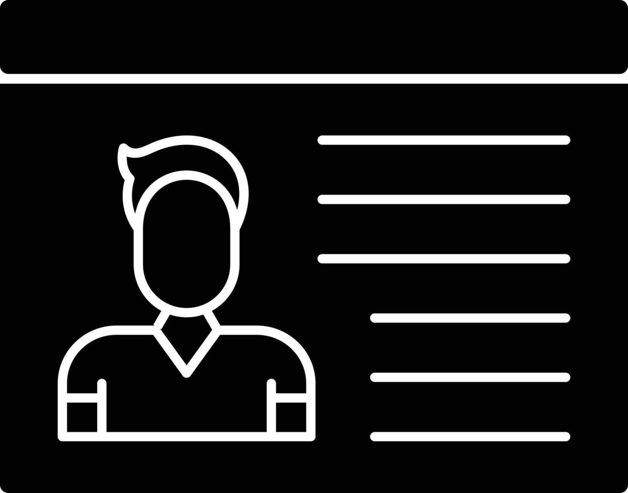Identification Cards Glyph Icon vector