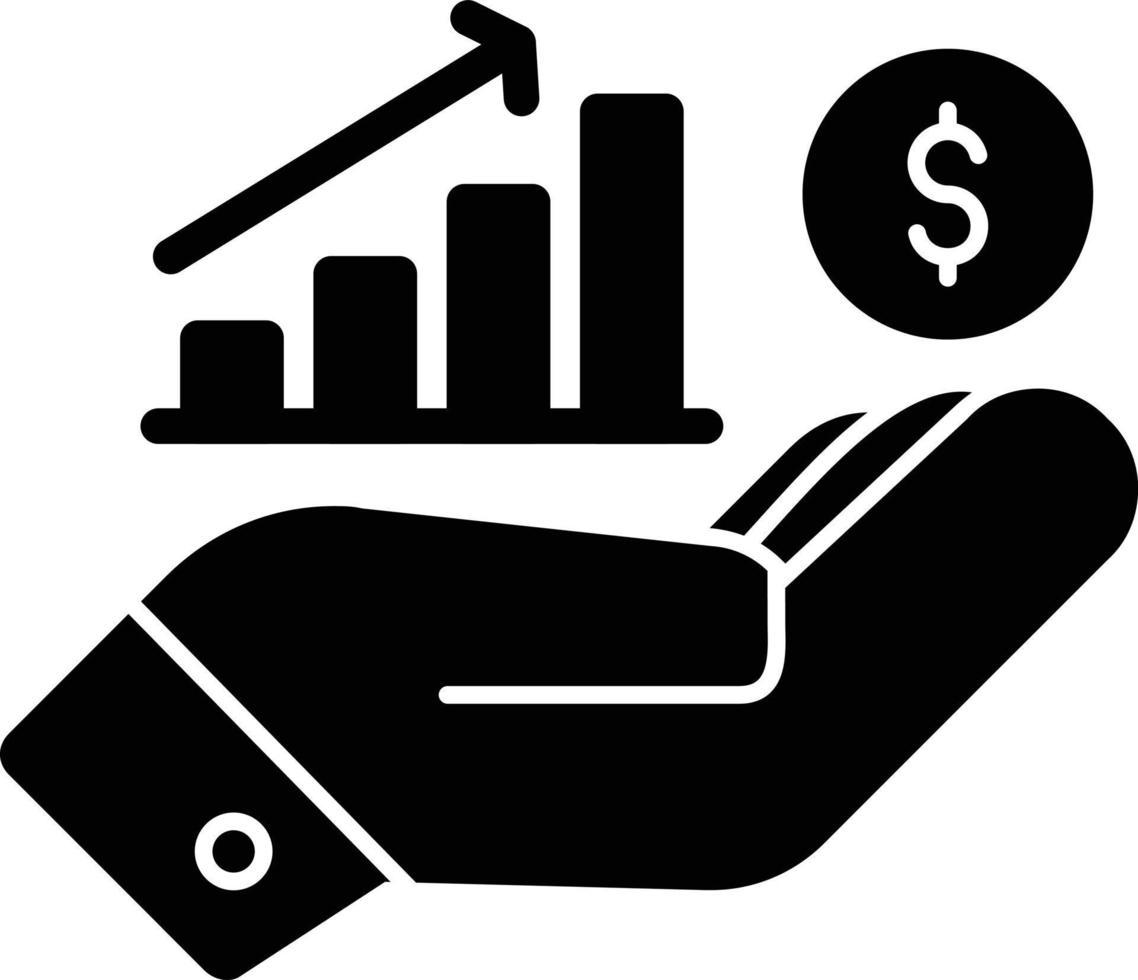 Profit Glyph Icon vector