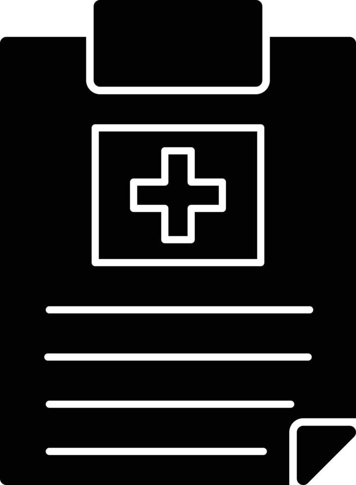 Health Report Glyph Icon vector