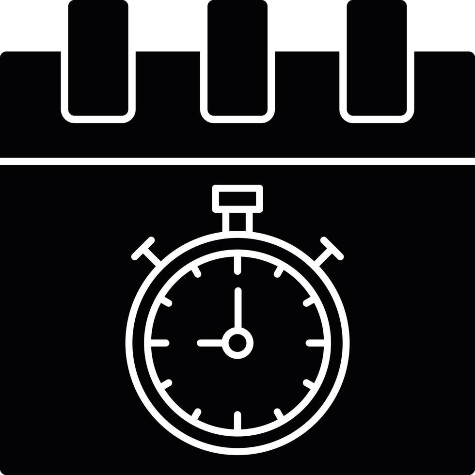 Timer Glyph Icon vector