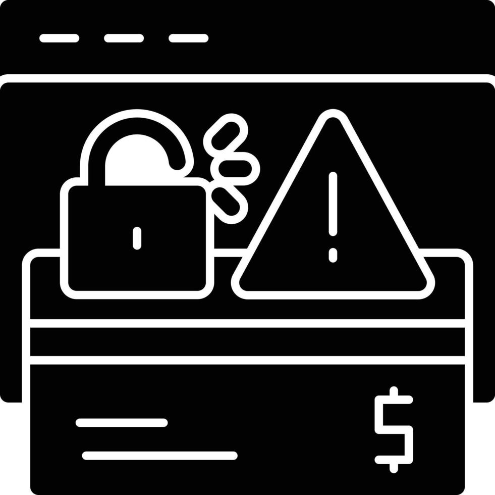 Online Robbery Glyph Icon vector