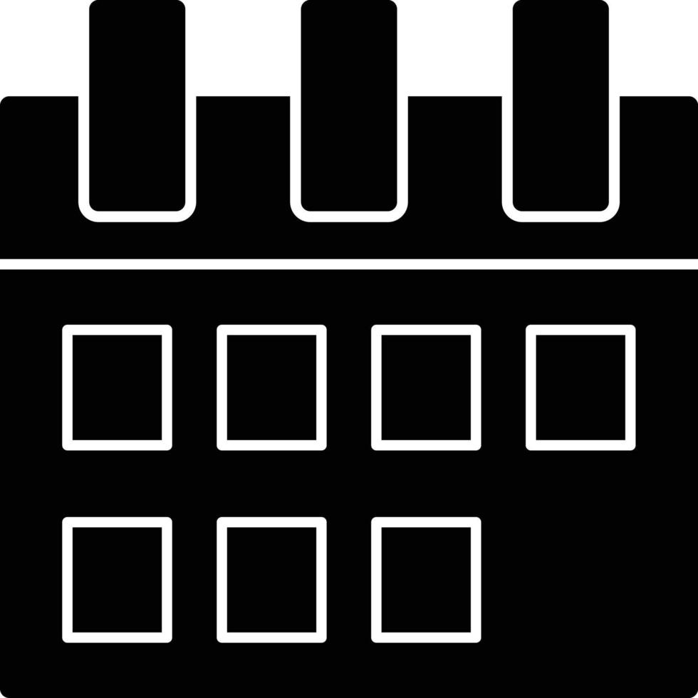 Calendar Glyph Icon vector