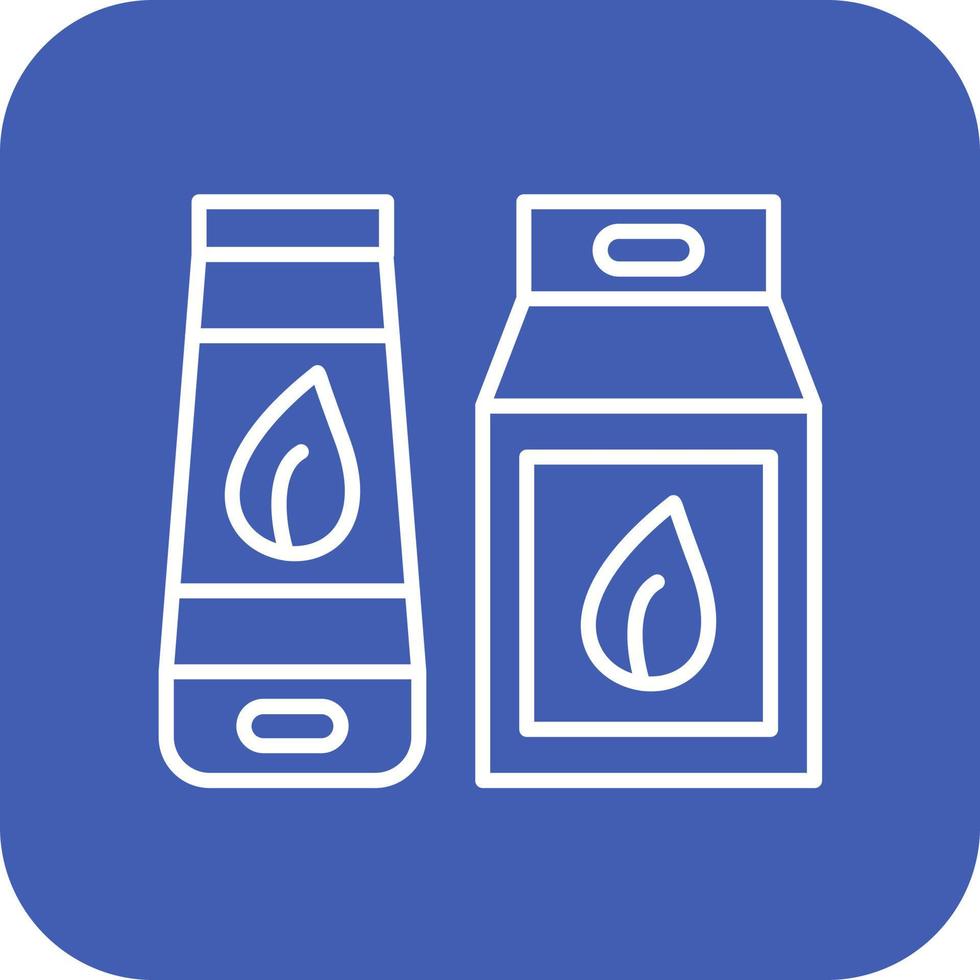 Natural Product Line Round Corner Background Icons vector