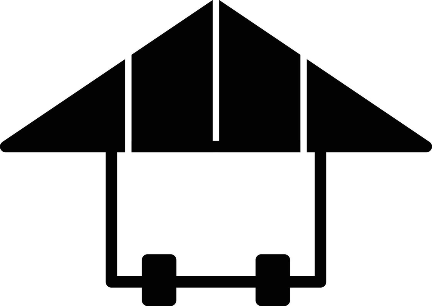 Hang Gliding Glyph Icon vector