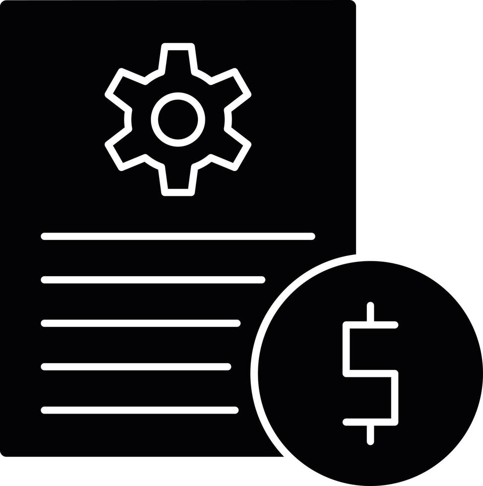 Budget Glyph Icon vector