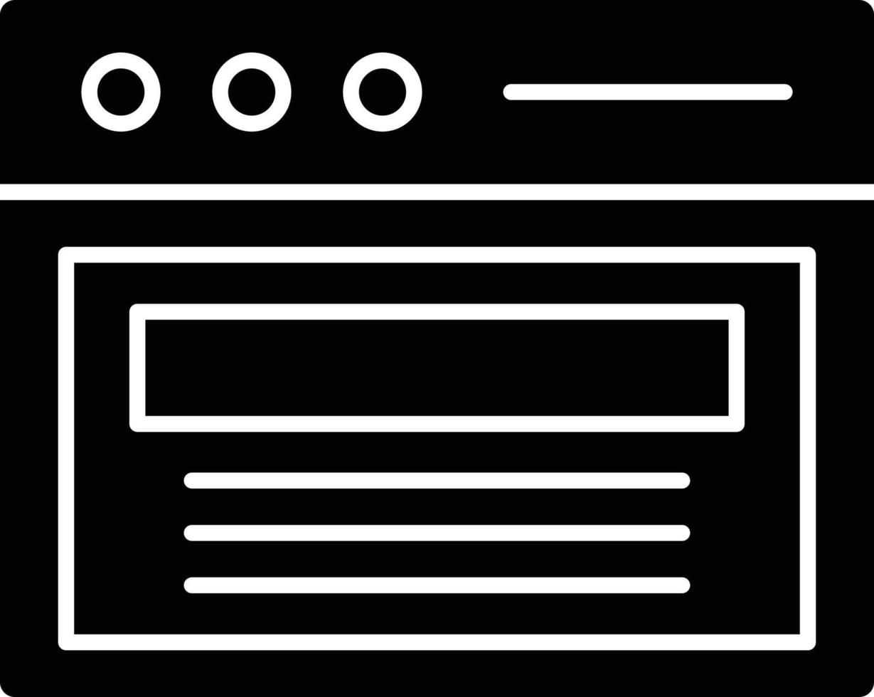 WEb Page Glyph Icon vector