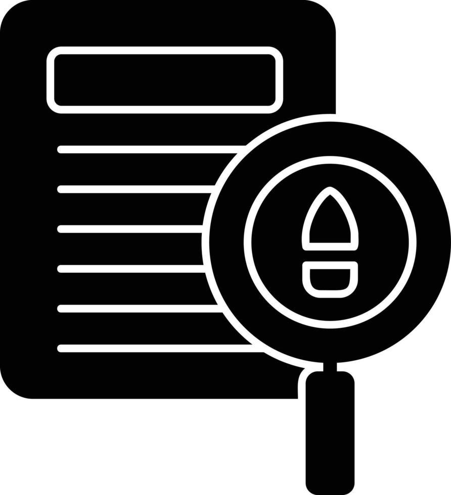 Evidence Glyph Icon vector