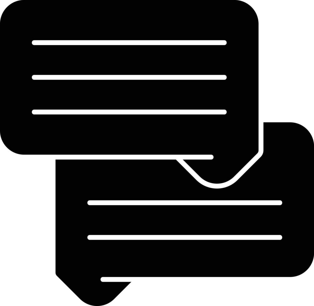 Discussion Glyph Icon vector
