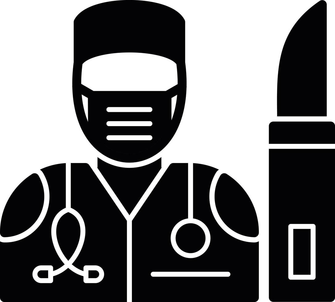 Surgeon Glyph Icon vector