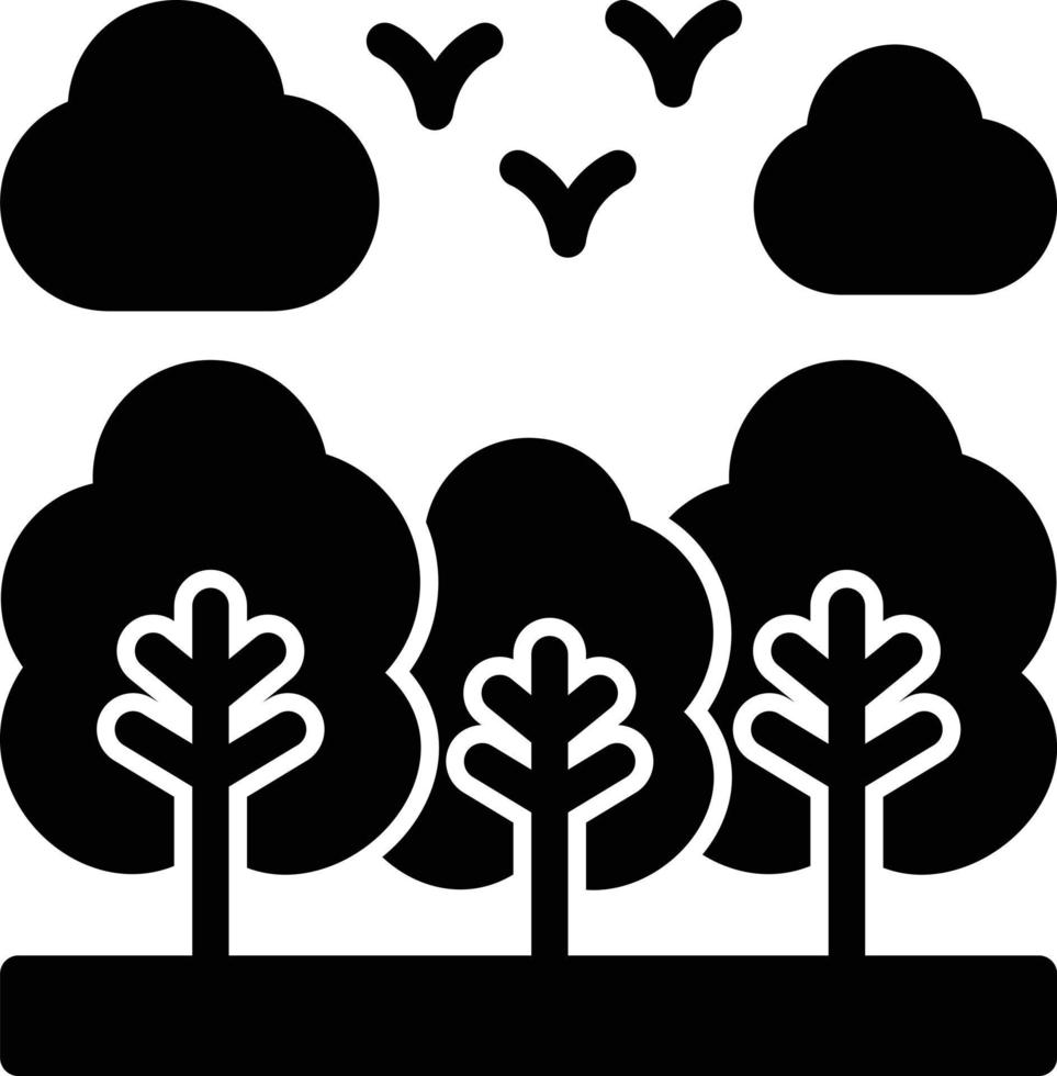 Forest Glyph Icon vector
