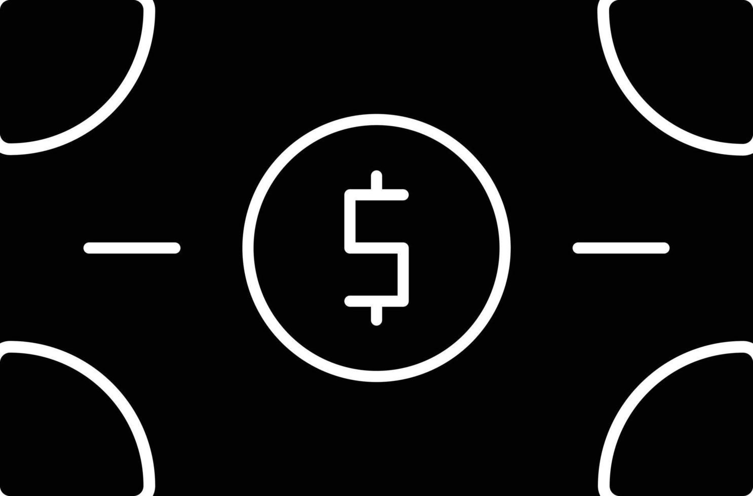 Money Glyph Icon vector