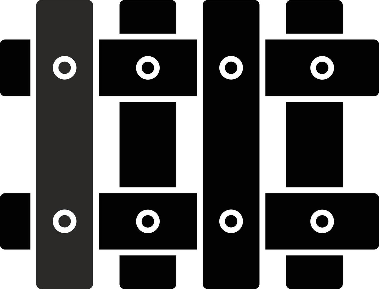 Fence Glyph Icon vector