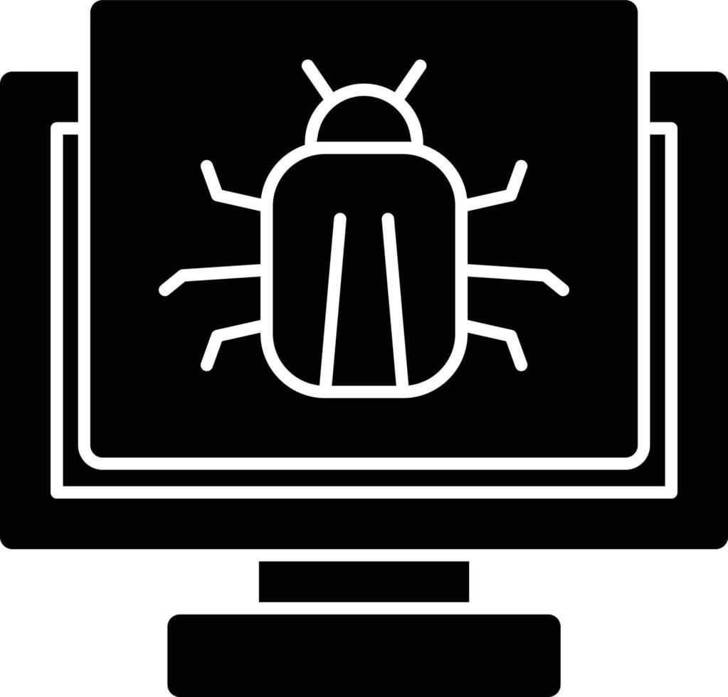 Virus Glyph Icon vector